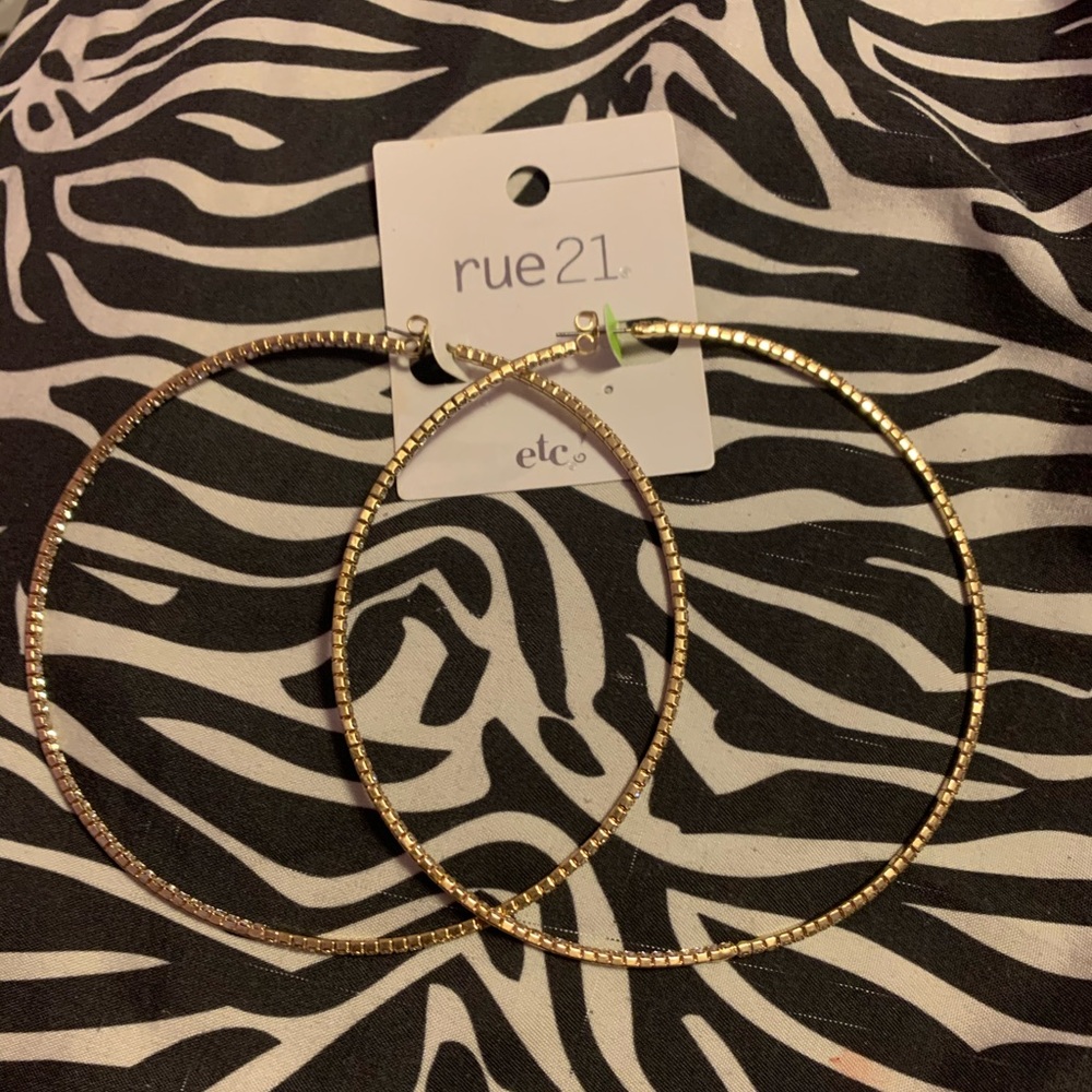 Gold Diamond Hoop Earrings